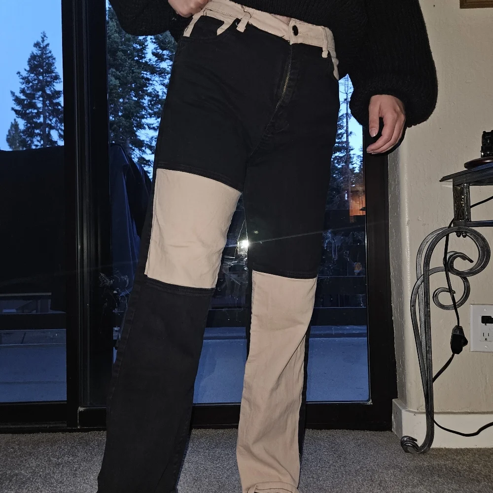 High waisted patchwork jeans by Amazon - Picture 1 of 4